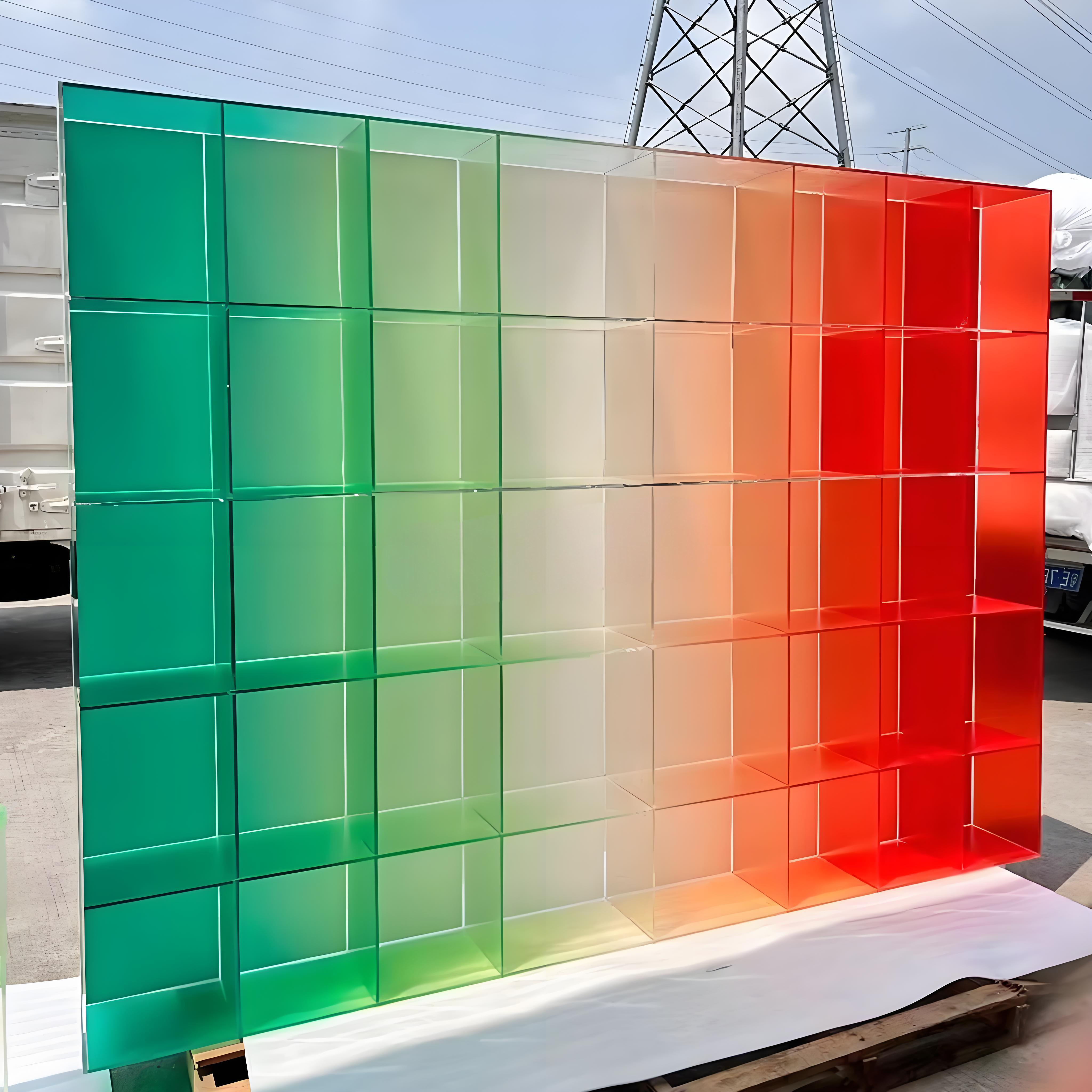 河北广安家居定制 亚克力渐变色柜子